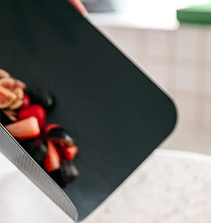Dexas Heavy Duty Cutting Board Grippmat, Flexible Cutting Boards for Kitchen, Set of 4, Non Slip Plastic Board Cutting Mat 5.5 by 8 Inches Gray, Red, White and Green Set, Kitchen Gadgets - color: Gray/ Red/ White/ Green, size: 5.5 x 8 inches