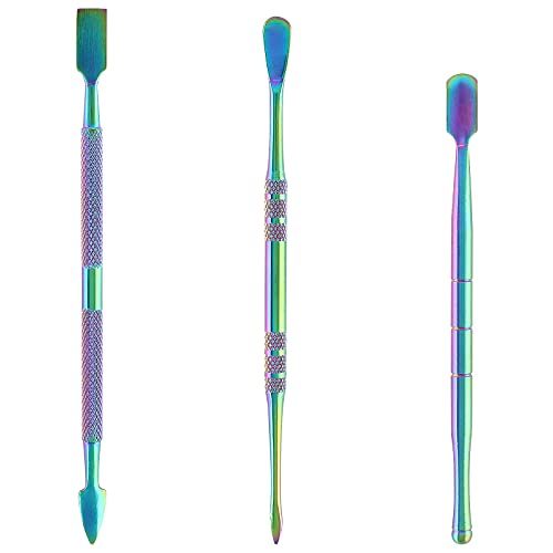 suiwotin 3PCS Wax Carving Tools, Rainbow, Stainless Steel - color: Rainbow - 3PCS