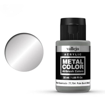 Vallejo - Metal Color | Pale Burnt Metal 32 ml (1.08 fl.oz.) | Faithfully Reproduce Different Metallic Finishes - style: Pale Burnt Metal 32 ml (1.08 fl.oz.)