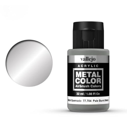 Vallejo - Metal Color | Pale Burnt Metal 32 ml (1.08 fl.oz.) | Faithfully Reproduce Different Metallic Finishes - style: Pale Burnt Metal 32 ml (1.08 fl.oz.)
