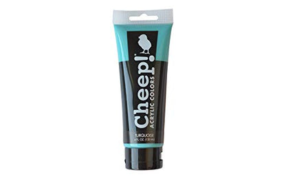 Cheep! Acrylic Paints, 4 oz. Tube - Turquoise, Perfect for Artists - Quality Acrylic Paint Heavy Body Paint Artist and Student - color: Turquoise