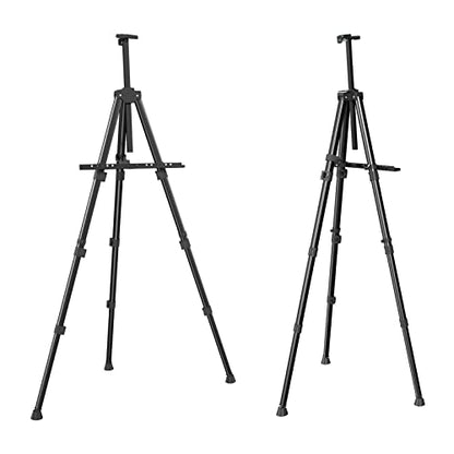 Easels for Painting Canvas, Aredy 66" Art Easel for Drawing, Portable Painting Easel Stand, Metal Table Top Easel (2 Pack) - style: 2 Pack