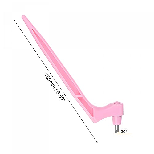uxcell Craft Cutting Tools, 360 Degree Rotating Blades Stainless Steel Cutter with 15 Degree Blade for DIY Crafts Stencils Scrapbooks, Pink - color: Pink