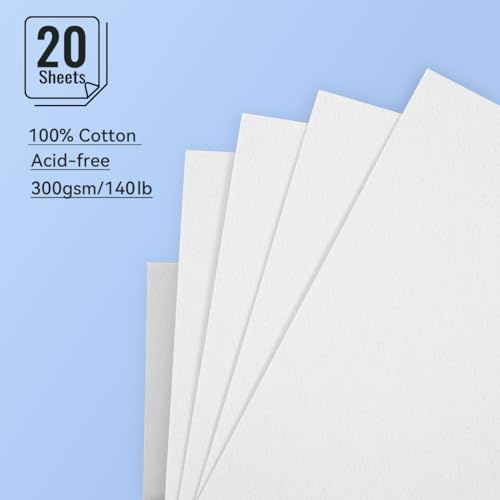 Lightwish Watercolor Sketchbook,100% Cotton 300gsm/140lb Cold Press - color: Hard Shell Blue