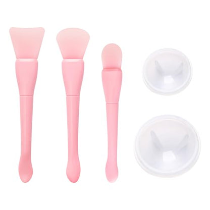 WANDIC Pink Sealing Wax Stamp Scrapers Spoon Shaped Ball Shaped Scrapers Mixing Scrapers Spoon Silicone Cleaning Tools for Sealing Wax Stamp - color: Pink