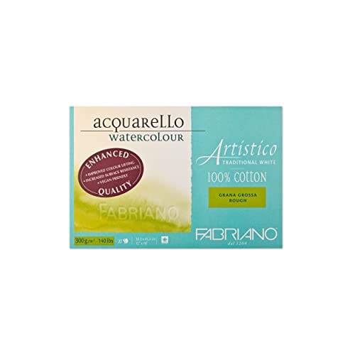 Fabriano Artistico Watercolor Block, 12" x 18", Traditional White - size: 12x18, style: Rough