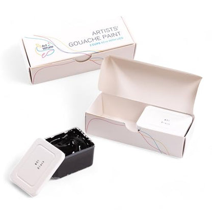 Gouache Black Refills (50ml/1.7oz)|Intense Pigments, Easy Color Refill (2 pcs.)