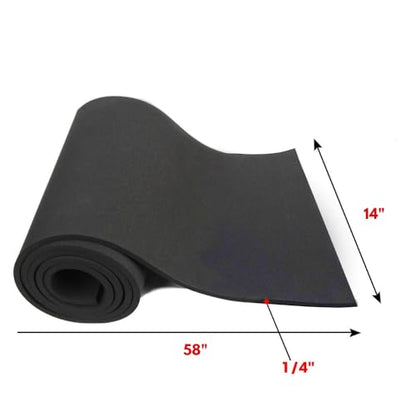 Dualplex Neoprene Sponge Foam Rubber Sheet Roll, Perfect Cosplay Padding, DIY Project Sheet - Easy Cut Non-Adhesive Multi-Function Soundproof Rubber Foam Sheet (14X58 inches X 1/4" Thick) - size: 14X58 inches X 1/4" Thick