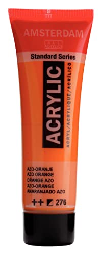 Amsterdam Standard Series Acrylic Tube 20ml Azo Orange 276 (17042760) - color: Azo Orange, size: 1 Count (Pack of 1)