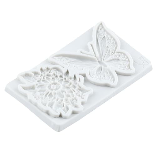 Butterfly Flower Polymer Clay Molds Butterfly Floral Silicone Mold - color: Style F