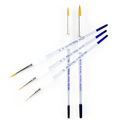 Royal & Langnickel - 5pc Soft Grip Gold taklon Paint Brush Set, Round | SG303