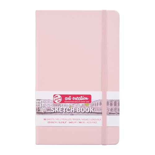 Talens Art Creation Sketchbook, Pastel Pink, 80 Sheets, 5.1 x 8.3 in - color: pastel pink, size: 13×21cm
