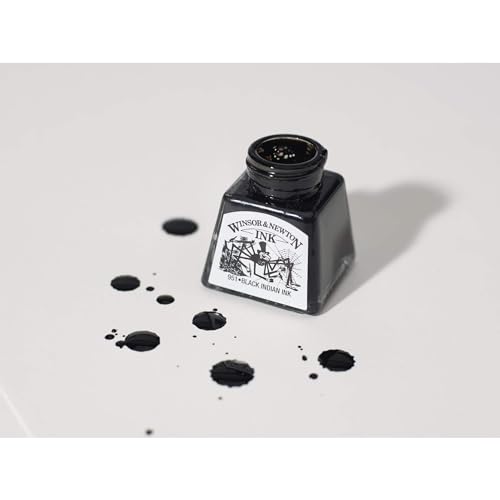 Winsor & Newton Drawing Ink, 14ml Bottle, Gold | Fast-drying, transparent & water-resistant; Outstanding Color Brilliance; Perfect for brush, dip pen, airbrush applications. - color: Gold, style: 14ml Bottle