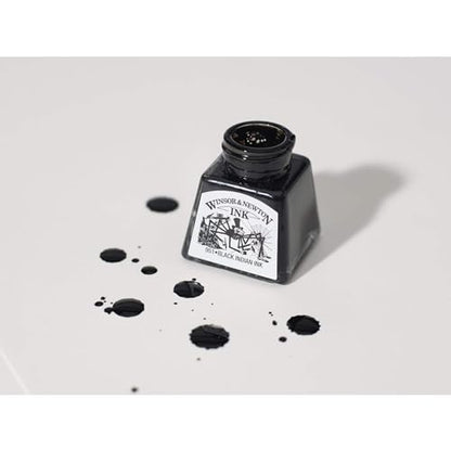 Winsor & Newton Drawing Ink, 14ml Bottle, Gold | Fast-drying, transparent & water-resistant; Outstanding Color Brilliance; Perfect for brush, dip pen, airbrush applications. - color: Gold, style: 14ml Bottle