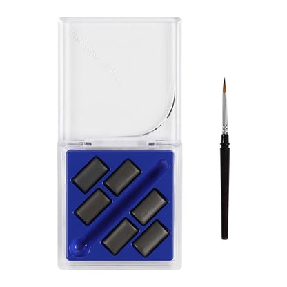 Creative Inspirations Professional Watercolor Paint Set 2 Pack - Compact Graphite Half Pan Travel Sets of 6 with Mini Brush - color: Graphite, size: 6 Count (Pack of 2)