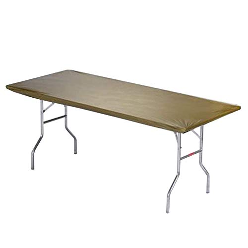 6' Rectangle Plastic Table Covers 30" x 72", Bundle of 5 (Metallic Gold) - color: Metallic Gold