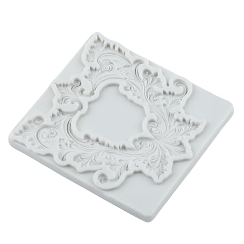 Baroque Relief Frame Polymer Clay Molds Photo Frame Silicone Mold | DIY Craft Epoxy Resin Casting Polymer Clay Tools Crafts Air Dry Jewelry Making - color: Style E