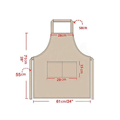 Total 6PCS Black Apron for Wowen Adult Unisex with 2 Pockets-Chef Cooking Baking Kitchen Restaurant Crafting Painting Party Aprons - color: Black