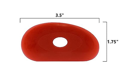 Creative Hobbies Red Soft Silicone Pottery - Pack of 2 | Ultra-Soft Ceramic Sculpting Tool for Smooth Finishing and Removing Finger Marks | Essential Tool for Potters (Shape 1) - color: Shape 1