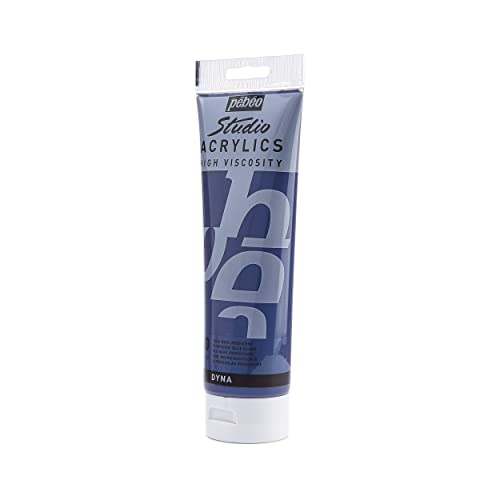 PEBEO Studio Acrylics High Viscosity, Fine Acrylic, 250 ml - Iridescent Blue Black, 8.45 Fl Oz (Pack of 1) - color: Iridescent Blue Black, size: 8.45 Fl Oz (Pack of 1)