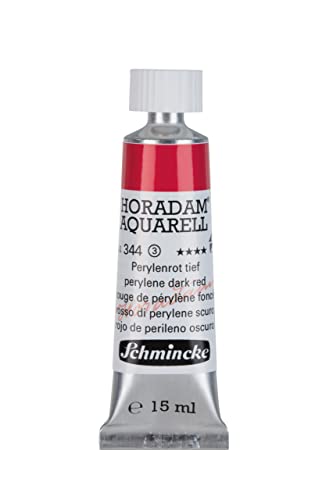 Schmincke HORADAM AQUARELL Perylene red deep 15 ml, 14344006 - color: 344 perylene dark red, size: 0.5 Fl Oz (Pack of 1)