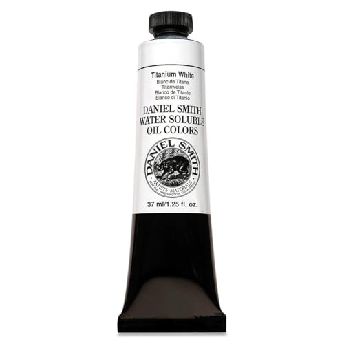 Daniel Smith Water Soluble Oil Color Paint, 37ml Tube, Titanium White, 284390002, 1.25 Fl Oz (Pack of 1) - color: Titanium White
