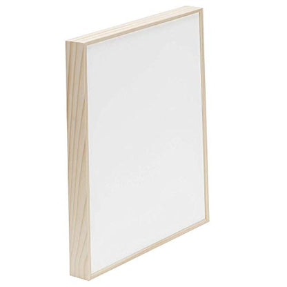 Da Vinci Pro Liquid Art Multi-Media Panel 16x20, 1-1/2" Deep Gesso Board with Natural Wood Frame, Raised Lip Wood Canvas Panel Ideal for Artists Using High Flow Acrylics and Alcohol-Based Dyes - size: 16x20"