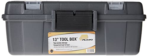 Plano Molding 114-002 13-Inch Compact Tool Box, Graphite Gray with Black Handle and Latches (Pack of 6) - size: One Size (Pack of 6)