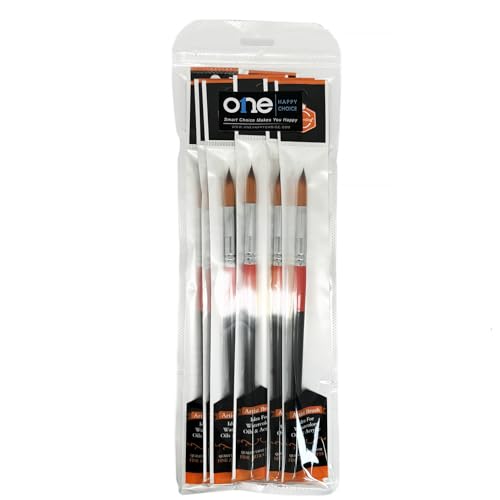 Size #10 Pointed Round Paint Brush Set of 12, Premium Taklon Synthetic Hair - size: Size #10 Pointed Round (12 PCS)