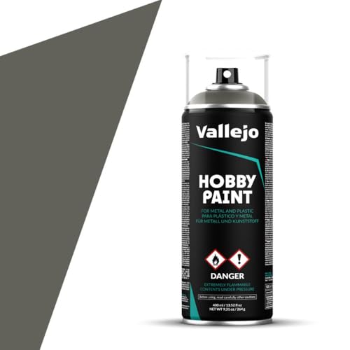 Vallejo - Hobby Paint Spray Infantry Color | German Field Grey 400 ml. (13.5 fl.oz.) | Perfect Matt and Self Levelling Finish - style: German Field Grey 400 ml. (13.5 fl.oz.)