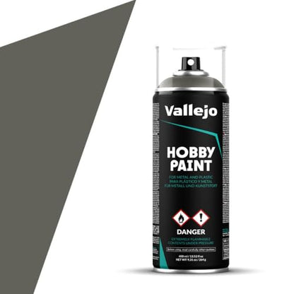 Vallejo - Hobby Paint Spray Infantry Color | German Field Grey 400 ml. (13.5 fl.oz.) | Perfect Matt and Self Levelling Finish - style: German Field Grey 400 ml. (13.5 fl.oz.)