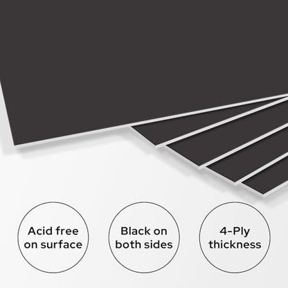 AUEAR 8x10 Uncut Picture Mat Boards, 10 Pack Black Matt Boards for Prints - color: Black, size: 8x10