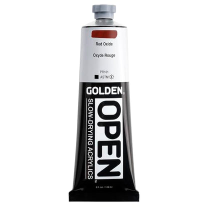 GOLDEN OPEN Slow-Drying Acrylics, Red Oxide, 5 fl. oz. Tube - color: Red Oxide, size: 5 Fl Oz (Pack of 1)