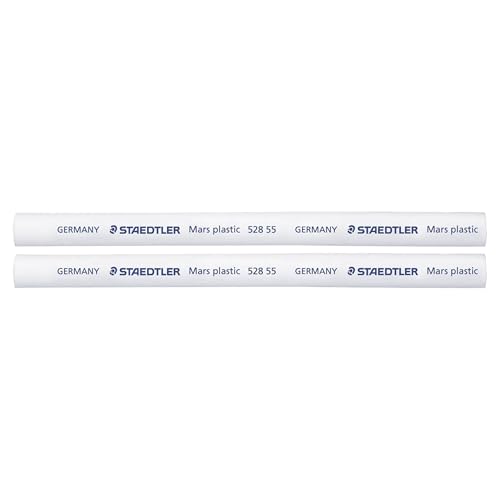 STAEDTLER Mars Plastic Eraser Refills - Latex-Free Erasers, Replacements for Refillable Holder, Home, School & Office, White, 2-Pack - style: 2 Eraser Refills