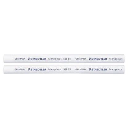 STAEDTLER Mars Plastic Eraser Refills - Latex-Free Erasers, Replacements for Refillable Holder, Home, School & Office, White, 2-Pack - style: 2 Eraser Refills
