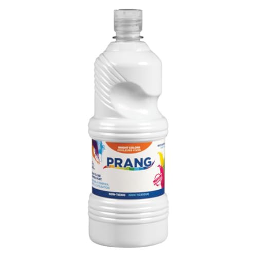 Prang Ready-to-Use Tempera Paint Quart, 32 oz., White, 6 Count - color: White (Pack of 6)