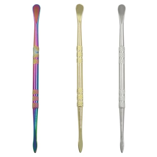 OSVJE 3 Pack Stainless Steel Wax Carving Tools, Golden/Silver/Rainbow - color: Golden/Silver/Rainbow