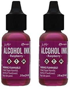 Ranger Tim Holtz Adirondack Alcohol Ink, Raspberry, 05oz (Pack of 2) - color: Raspberry, size: 05oz (Pack of 2)