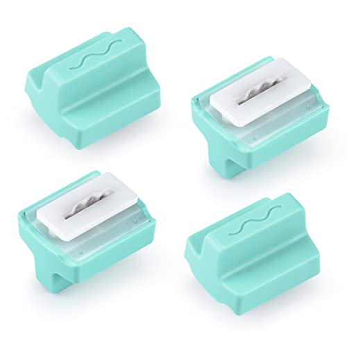 Paper Trimmer Replacement Blades Use for 4 Style Multi-Function Scrapbooking Tool with Dial Blades of Wave Paper Cutter Blade Refills Mint Green (4 Pack） - style: Wave Paper Cutter Blade
