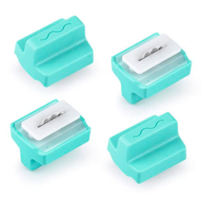 Paper Trimmer Replacement Blades Use for 4 Style Multi-Function Scrapbooking Tool with Dial Blades of Wave Paper Cutter Blade Refills Mint Green (4 Pack） - style: Wave Paper Cutter Blade