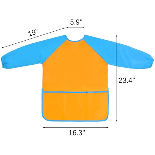 Kopokita Kids Art Smock, Toddlers Painting Apron Children Artist Smock - color: Orange