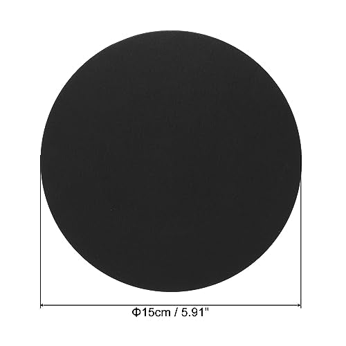 PATIKIL Paint Canvases for Painting, 2 Pack 6 Inch Round Wood Frame Stretched Blank Art Canvas Board Panels for Acrylic, Oil, Tempera Painting, Black - size: 6 Inch