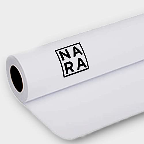 NARA Paper Roll for Alcohol Ink Painting | White | 24 inches x 5 Meter roll | 275 microns | 100% Stain-Free - size: 24'' x 5m