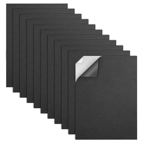 MEARCOOH Self Adhesive Foam Sheets, Black 9x12 Inch 2mm Sticky Eva Foam Paper for Crafts Cardmaking Photo Frames Classroom Scrapbooking Christmas Crafts (Black 10 Sheets) - color: Black Self-adhesive, size: 9X12in-2mm
