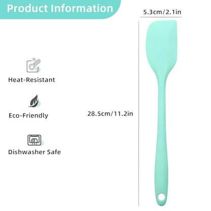 4 Pcs Silicone Spatula Set, Small Rubber Spatulas Silicone Heat Resistant Kitchen Tools for Flexible and Suitable for Kitchen Baking, Cooking, Stirring, and Scraping Seamless One Piece Design (4)