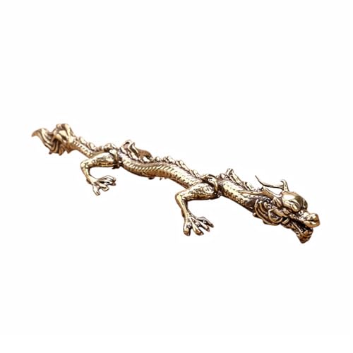 LIFKOME Dragon Pen Holder Desktop Ornament Antique Dragon Model Multi-Functional Calligraphy Brush Stand Unique Decorative Writing Rack for Home Office