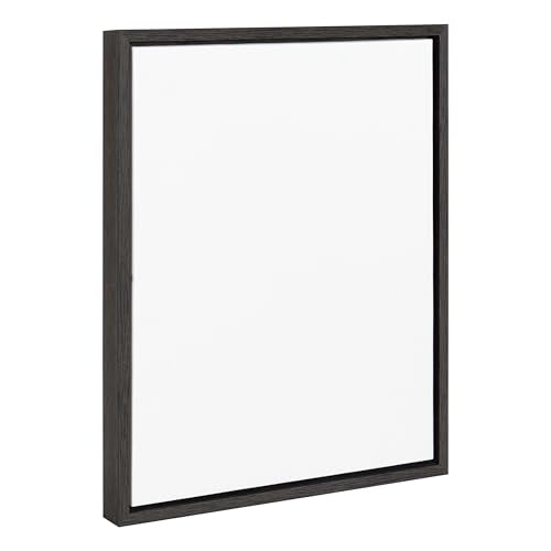 Kate and Laurel Sylvie Blank Framed Canvas Wall Art; 16x20 Dark Gray; Modern Empty Canvas for Paint-Your-Own Art; Ready to Paint Premium Canvas Already Framed - color: Sylvie Dark Gray