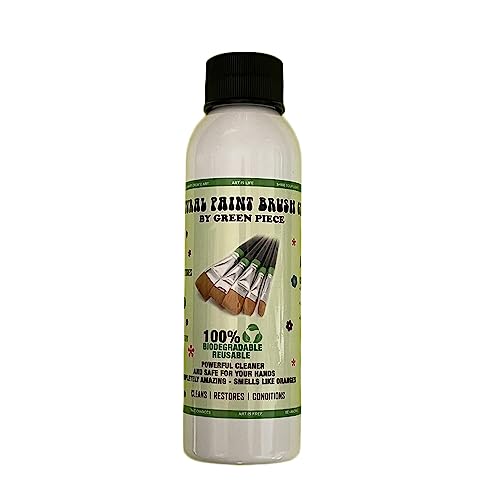 Green Piece® Paint Brush Cleaner (Pack of 3 – 4 Oz Each, Travel Size) Made in USA - style: 4 Fl Oz (Pack of 3)