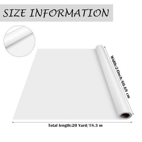 Ctosree 24 Inch x 20 Yards Design Vellum Roll Architectural Vellum Paper White Translucent Tracing Paper Roll for Drawing Sketching Architecture Building - size: 24 Inch x 20 Yards
