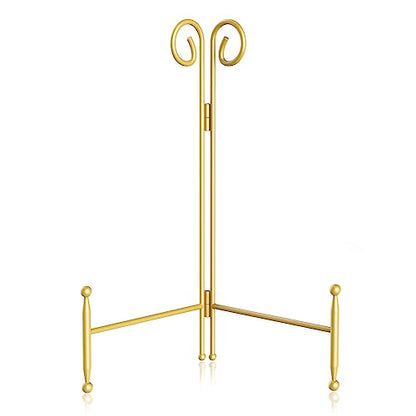 SVENJBB Plate Holder Display Stand, 6 Inch Decorative Plate Stands for Display, Gold Iron Easel Display Stand for Picture, Book, Photo Frame and Decorative Plates (1 Pack)